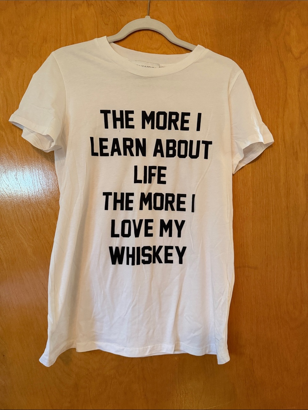 Gypsy Warrior White Tee with Black Whiskey Statement